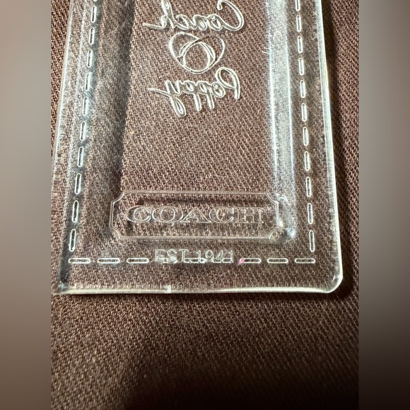 Coach Poppy Clear Keychain Tag - Picture 4 of 5